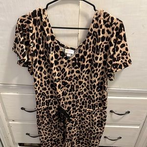 Lularoe romper leopard print